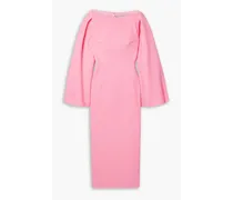 Switzy cape-effect crepe midi dress - Pink