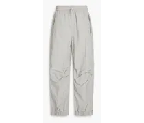 Flocked shell track pants - Gray