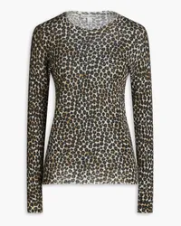 Autumn Cashmere Leopard-print cashmere sweater - Animal print Animal