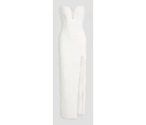 Tena strapless cady gown - White