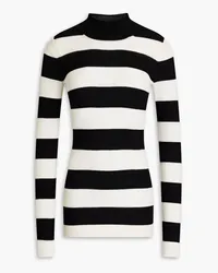 Joseph Striped cashmere turtleneck sweater - Black Black