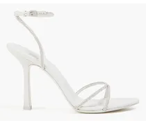 Dahlia 105 crystal-embellished suede sandals - Gray