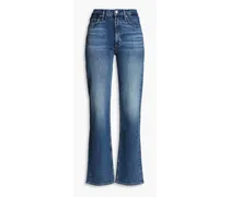Harlow faded high-rise straight-leg jeans - Blue
