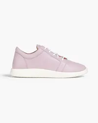 Giuseppe Zanotti Two-tone textured-leather sneakers - Purple Purple