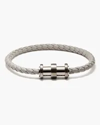 Montblanc Braided leather bracelet - Gray Gray