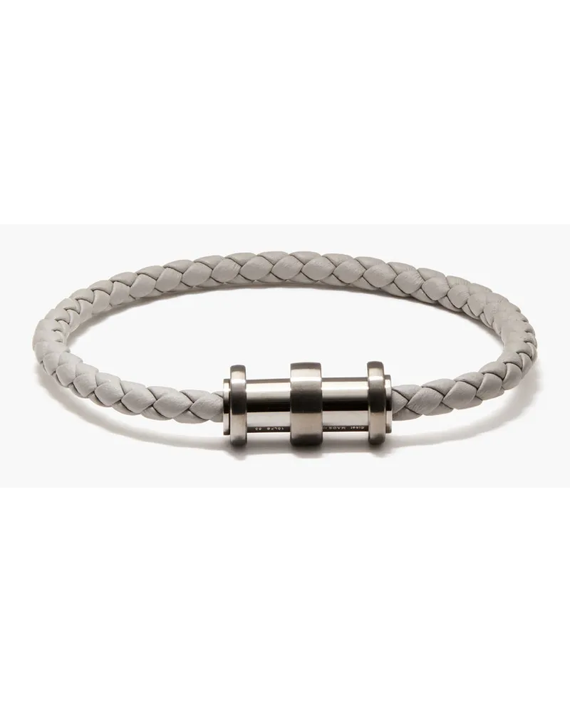 Montblanc Braided leather bracelet - Gray Gray