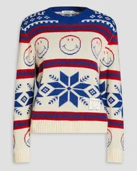 Sandro Fair isle wool-blend sweater - White White