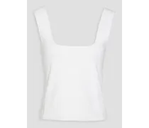 Stretch-Pima cotton jersey tank - White