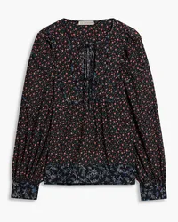 Ulla Johnson Colette floral-print cotton-blend blouse - Blue Blue