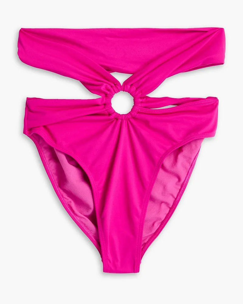 Leslie Amon Toghzan cutout ruched bikini briefs - Pink Pink