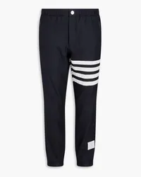 Thom Browne Striped wool-twill track pants - Blue Blue