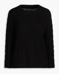 N.Peal Cable-knit cashmere sweater - Black Black