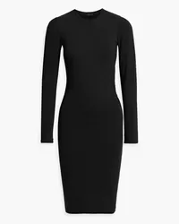 ATM Ruched stretch-Pima cotton-jersey dress - Black Black