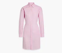 Cotton-poplin mini shirt dress - Pink