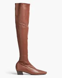 by FAR Colette stretch-leather knee boots - Brown Brown