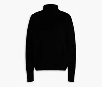 Wool and cashmere-blend turtleneck sweater - Black