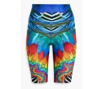 Printed stretch cycling shorts - Multicolor