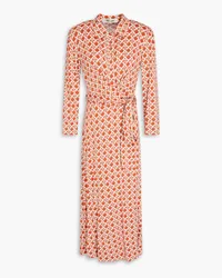 Diane von Furstenberg Sana printed jersey midi wrap dress - Brown Brown