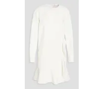 Ruffled ponte mini dress - White