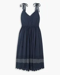 Jason Wu Scalloped broderie anglaise cotton-blend midi dress - Blue Blue