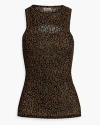 Nanushka Lio cutout printed jersey tank - Brown Brown