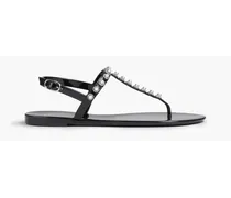 Goldie embellished PVC slingback sandals - Black