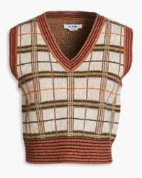 RE/DONE Jacquard-knit wool-blend vest - Neutral Neutral