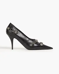 Balenciaga Cagole embellished leather pumps - Black Black