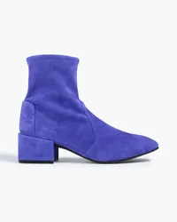 Stuart Weitzman Accordion stretch-suede sock boots - Blue Blue