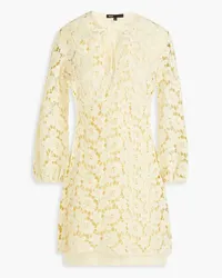 Maje Macramé mini dress - Yellow Yellow