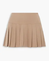 Reformation Tessa pleated TENCEL Lyocell-twill mini skirt - Neutral Neutral