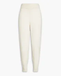 Adam Lippes Cable-knit cashmere and silk-blend track pants - White White