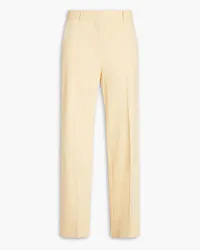 Maje Lyocell-blend crepe wide-leg pants - Neutral Neutral