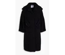 Alpaca-blend bouclé coat - Black