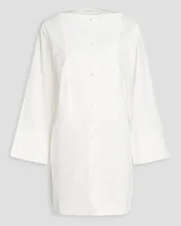 By Malene Birger Baltimore cotton-poplin and piqué top - White White