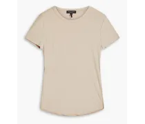 Zoe ribbed-jersey T-shirt - Neutral