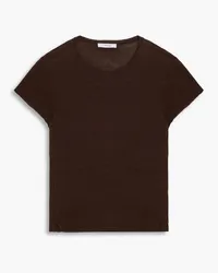 Frame Denim Slub linen-jersey T-shirt - Brown Brown