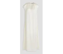 Dola silk-satin midi dress - White