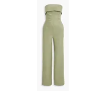 Chesa strapless linen wide-leg jumpsuit - Green
