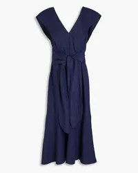 Vince Crinkled Tencel™-blend midi dress - Blue Blue