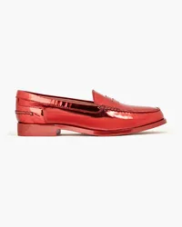 TOD'S Alber Elbaz mirrored-leather loafers - Red Red