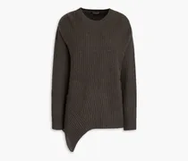 Asymmetric wool-blend sweater - Gray