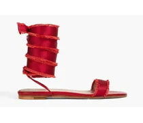 Satin sandals - Red