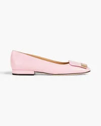 Sergio Rossi Embellished leather flats - Pink Pink