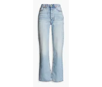 Rag & Bone Alex distressed high-rise straight-leg jeans - Blue Blue