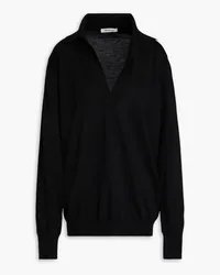 Peter Do Wool polo sweater - Black Black