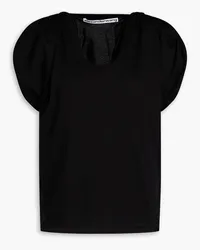 Alexander Wang Ruched cotton-jersey T-shirt - Black Black