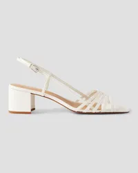 Reformation Eleonora leather slingback sandals - White White