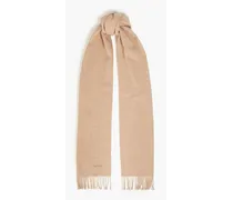 Fringed cashmere scarf - Neutral