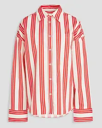 Solid and Striped The Dylan striped cotton-poplin shirt - Red Red